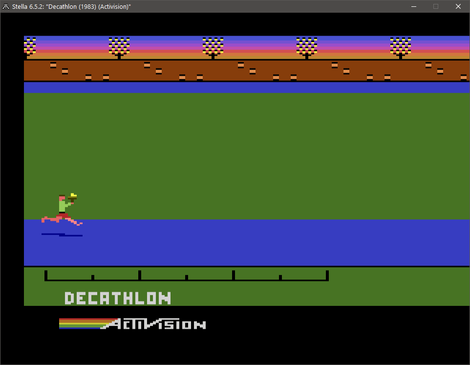 Decathlon auf dem Atari 2600 Emulator Stella