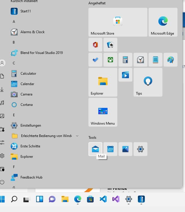 Start 11 erstellt ein alternatives Startmenü für Windows 11 im Stil von Windows 10