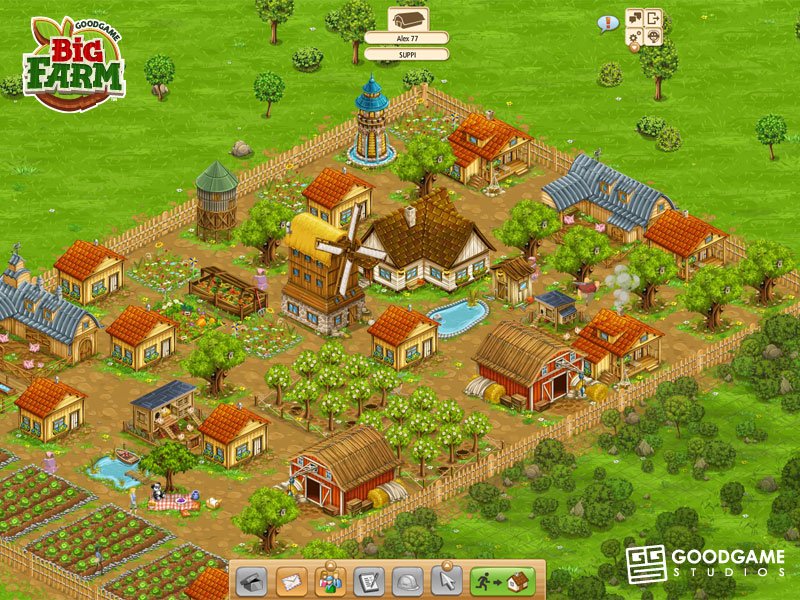 Screenshot aus Big Farm Multiplayer Browsergame ohne Anmeldung