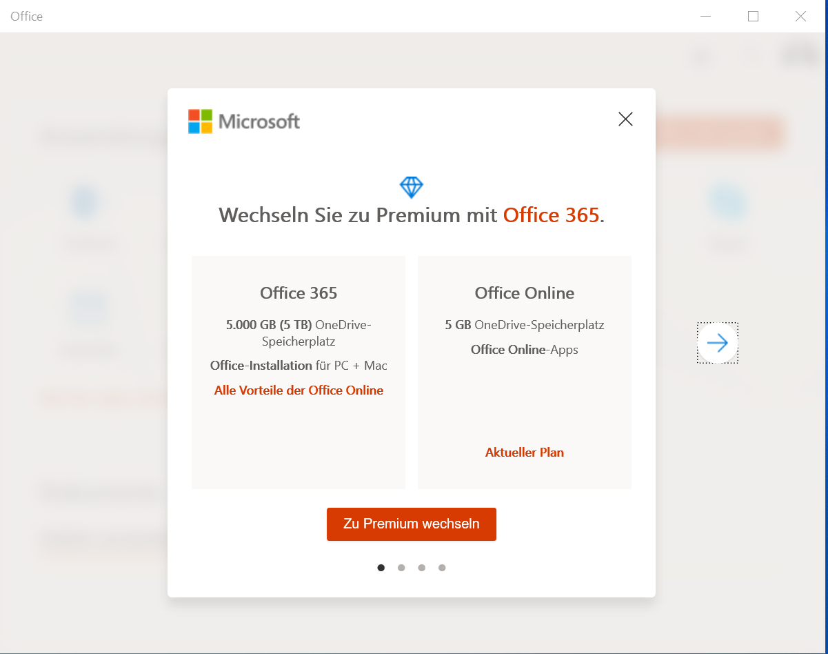 Werbung für Office 365