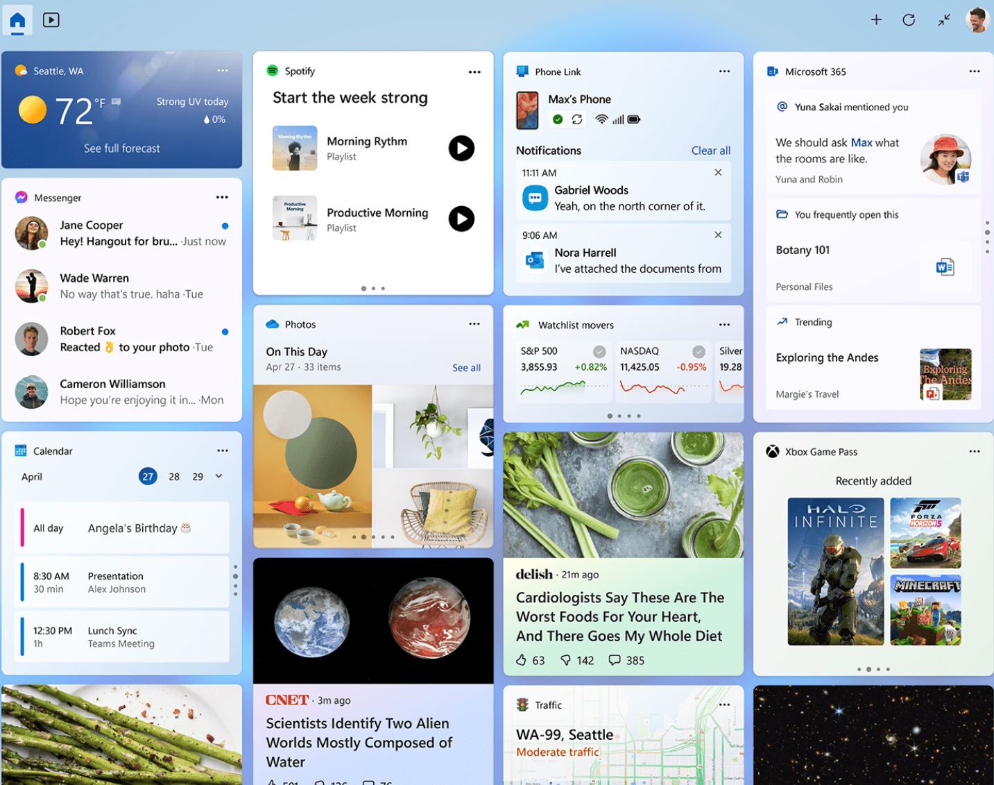 Windows 11 Moment 2 Update zeigt auch neue Widgets an