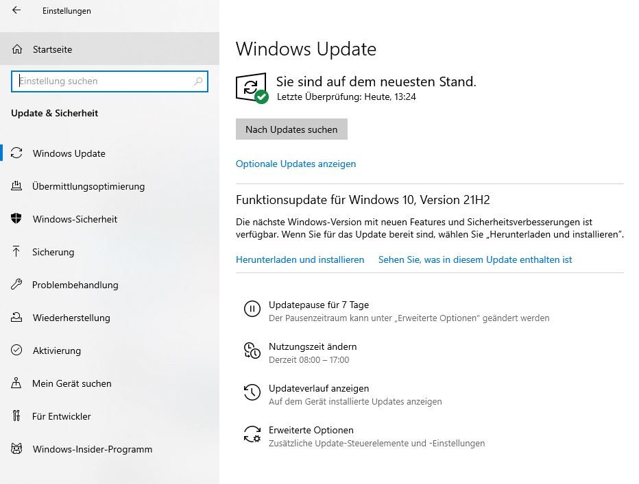 Windows Update kümmert sich selbstständig um Updates für Windows.