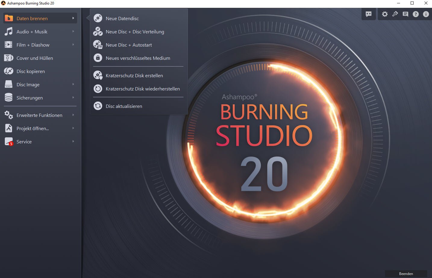 Ashampoo Burning Studio 20 Backup