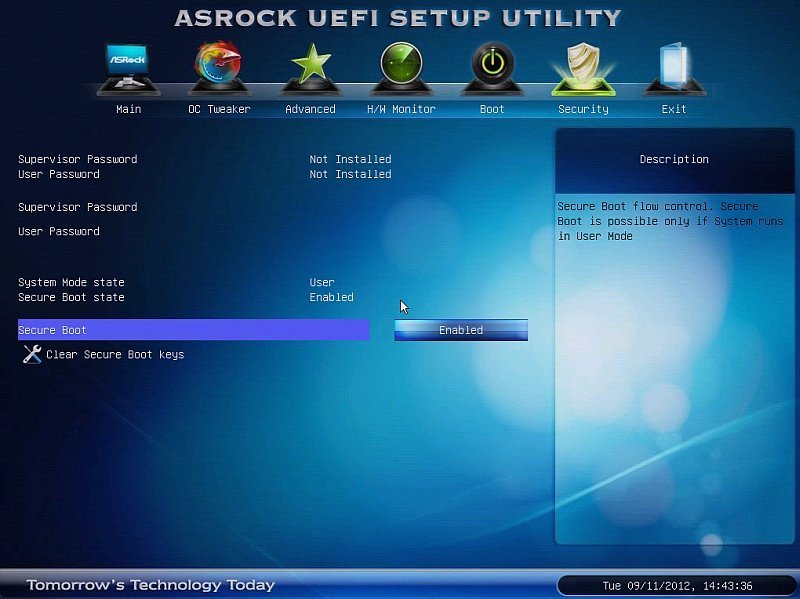 Asrock Secure Boot, UEFI