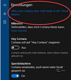 Cortana nicht mehr abschaltbar