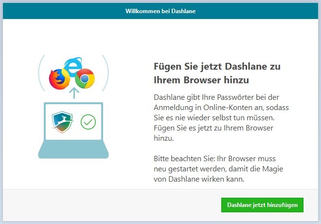 Dashlane Browser AddOn