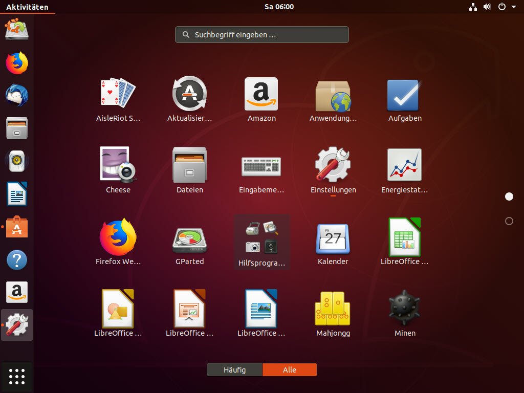 Ubuntu Oberfläche