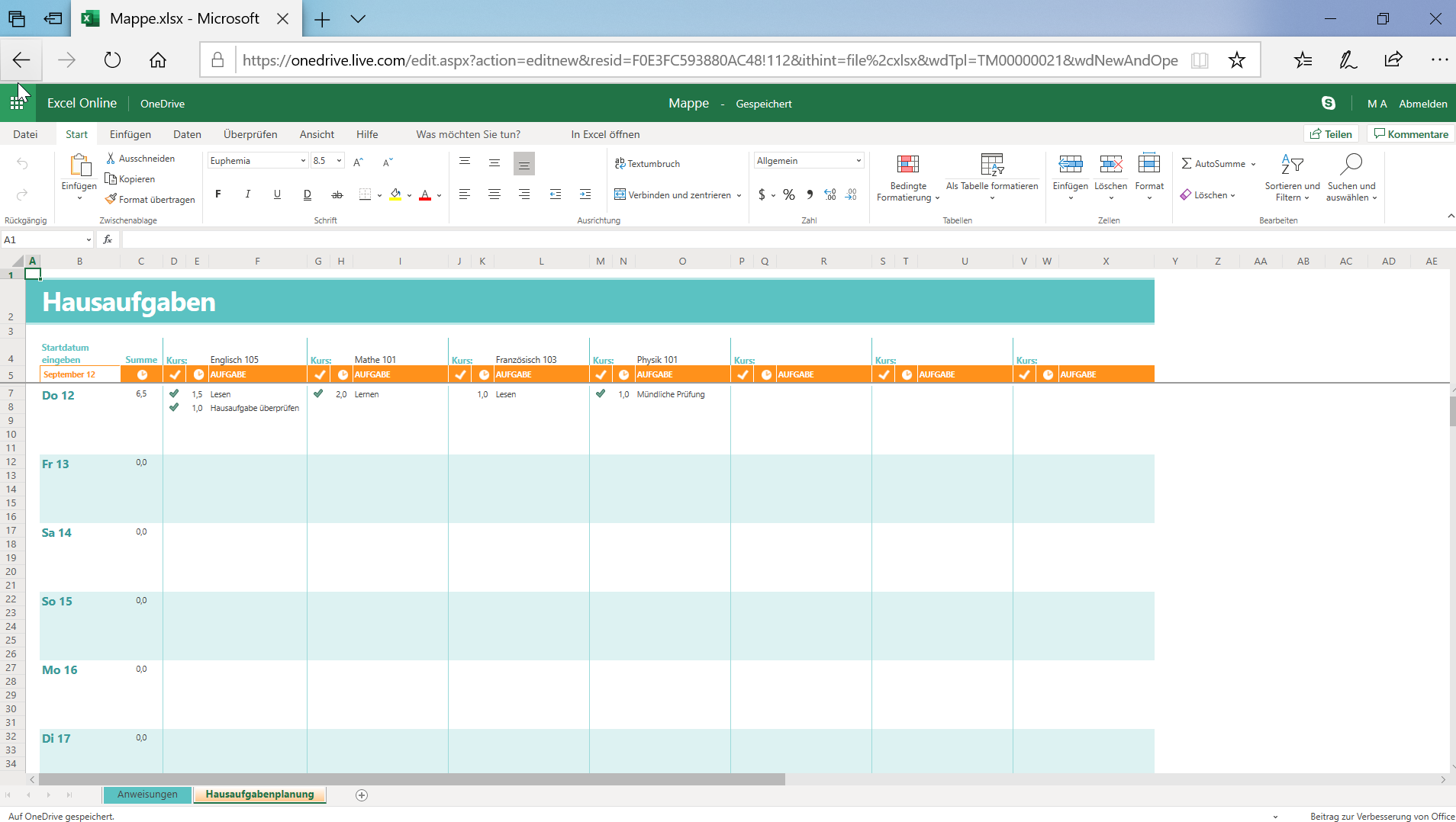 Microsoft Office kostenlos, hier Excel