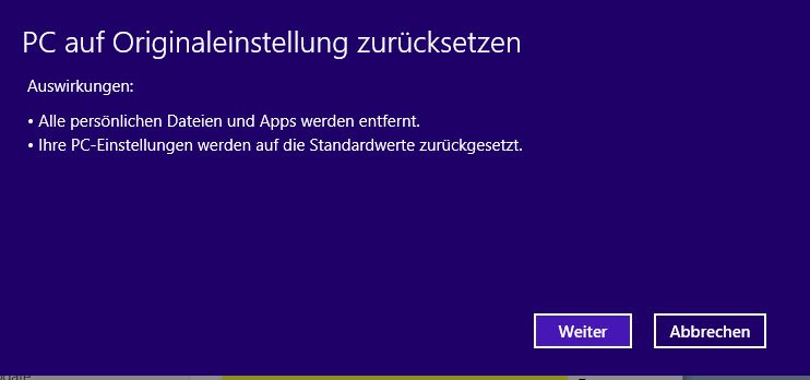 Windows 8, Auffrischen, Artikel