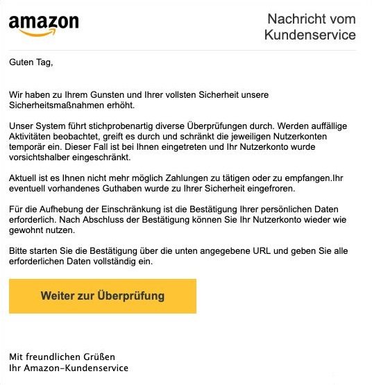 Amazon Spoofing Email