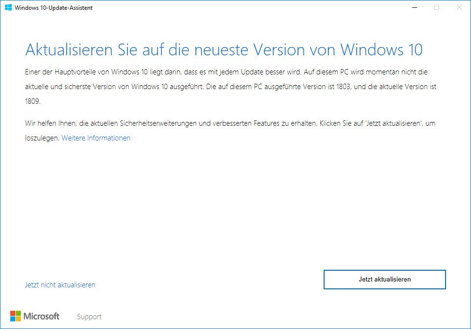 Update-Assistent für Windows 10