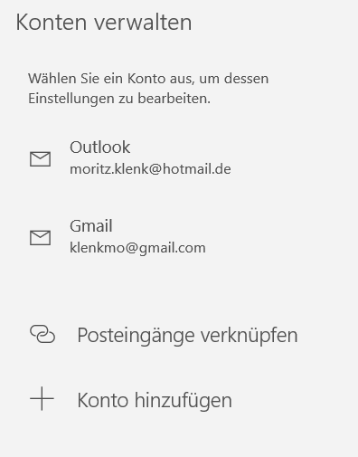 deaktivieren einrichten windows mail